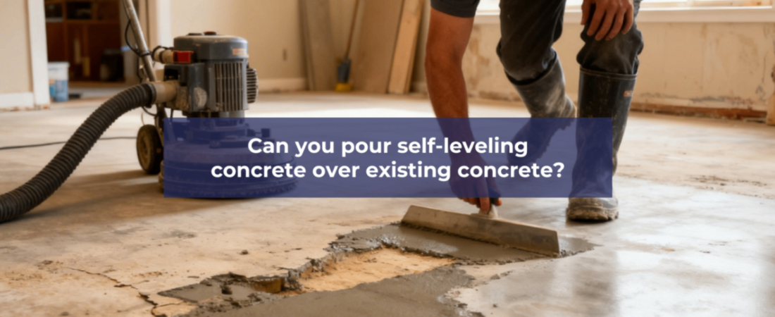 Can you pour self-leveling concrete over existing concrete?