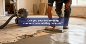 Can you pour self-leveling concrete over existing concrete?