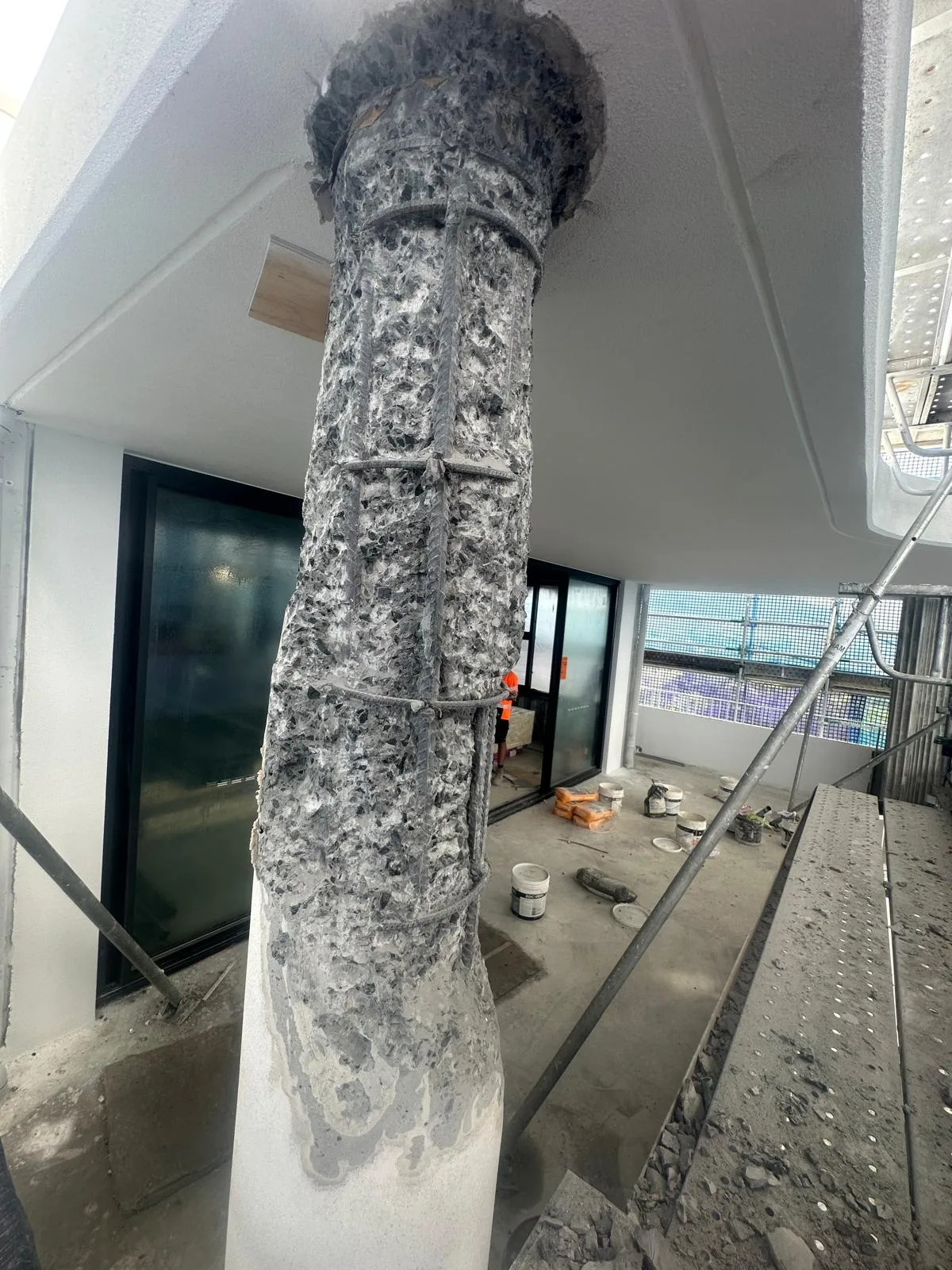 Column patch repair before Brisbane